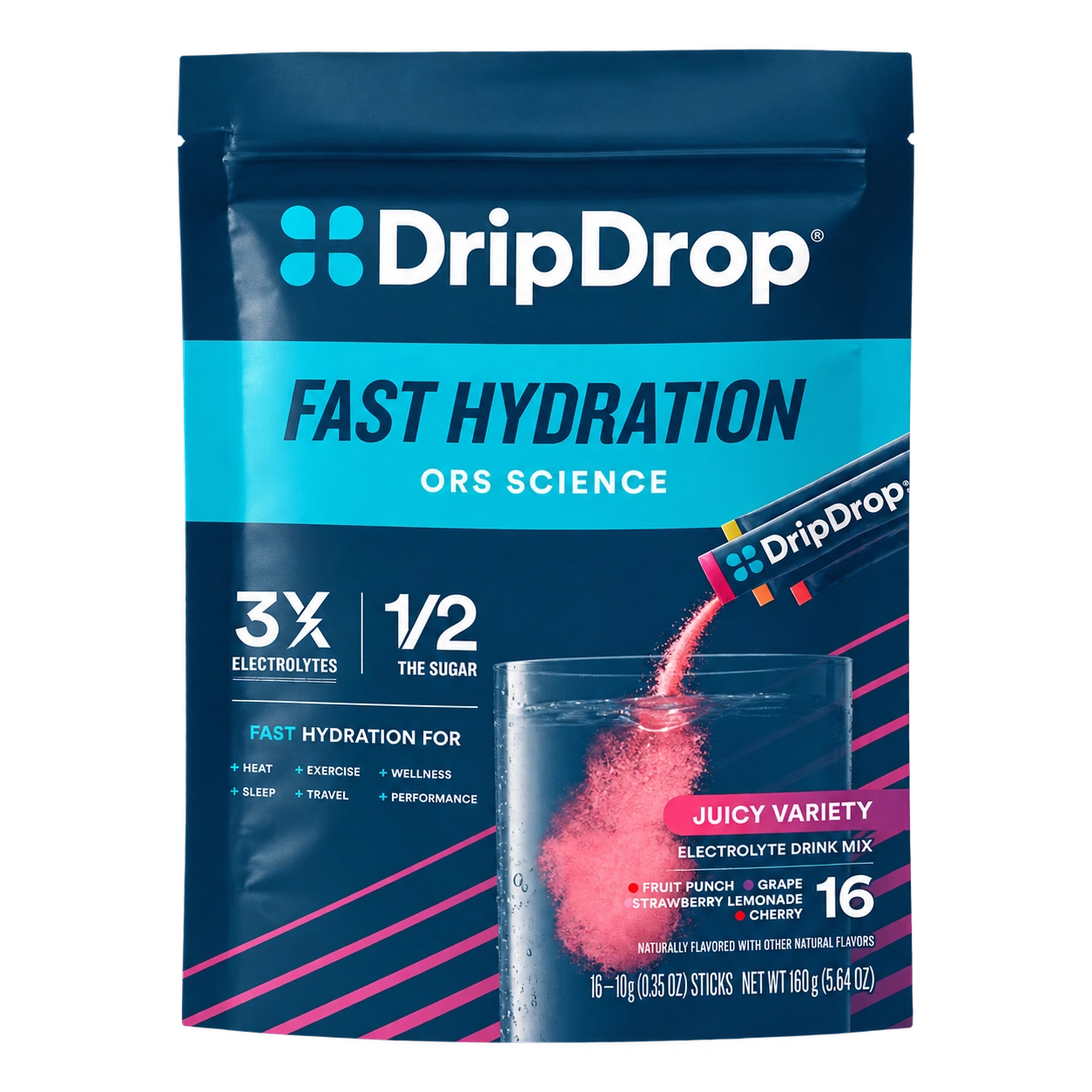 DripDrop electrolyte powder pouch