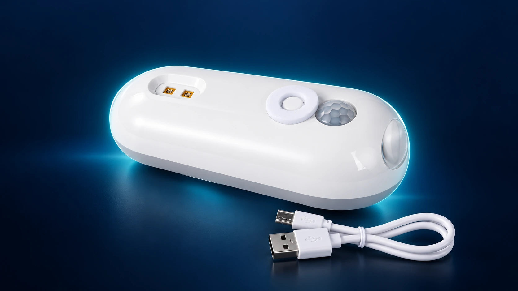 LidVera device with charging cable and feature callouts