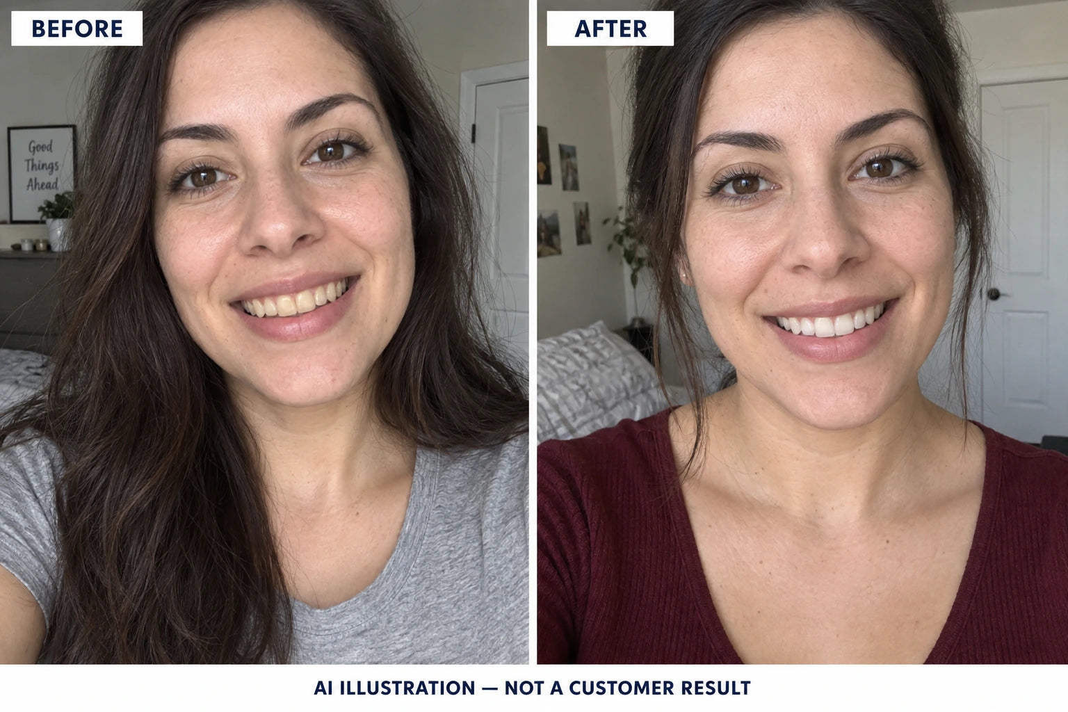 Illustrative before-and-after color balance, not a customer result